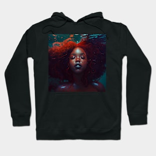 Black Mermaid Under the Sea Hoodie